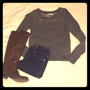 Full lace back sweater